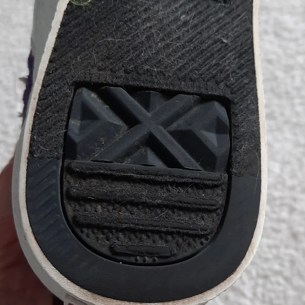 3 For $30. 24. Purple and white converse mid-top seankers.
